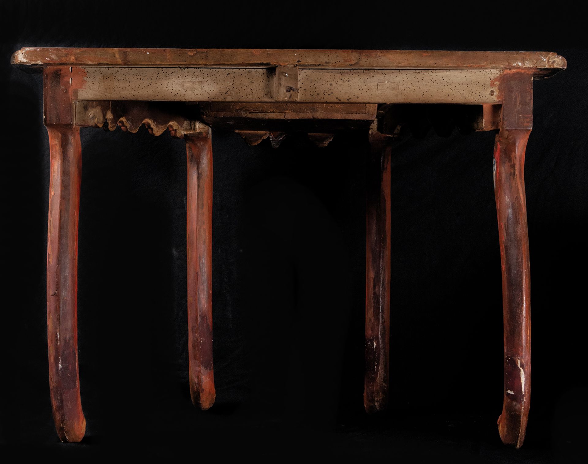 Important New Spanish console in polychrome wood, colonial work of the 18th century - Image 6 of 6