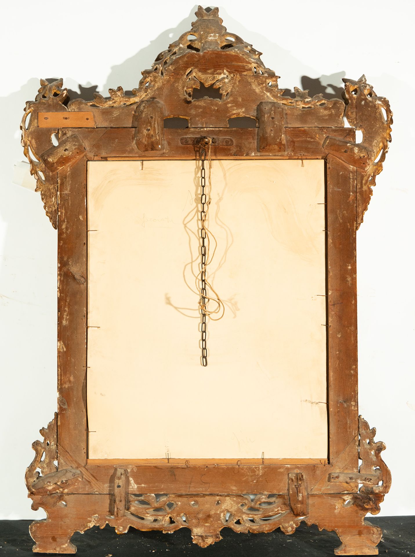 Cornucopia mirror from the 18th century, in carved and gilded wood - Image 5 of 5