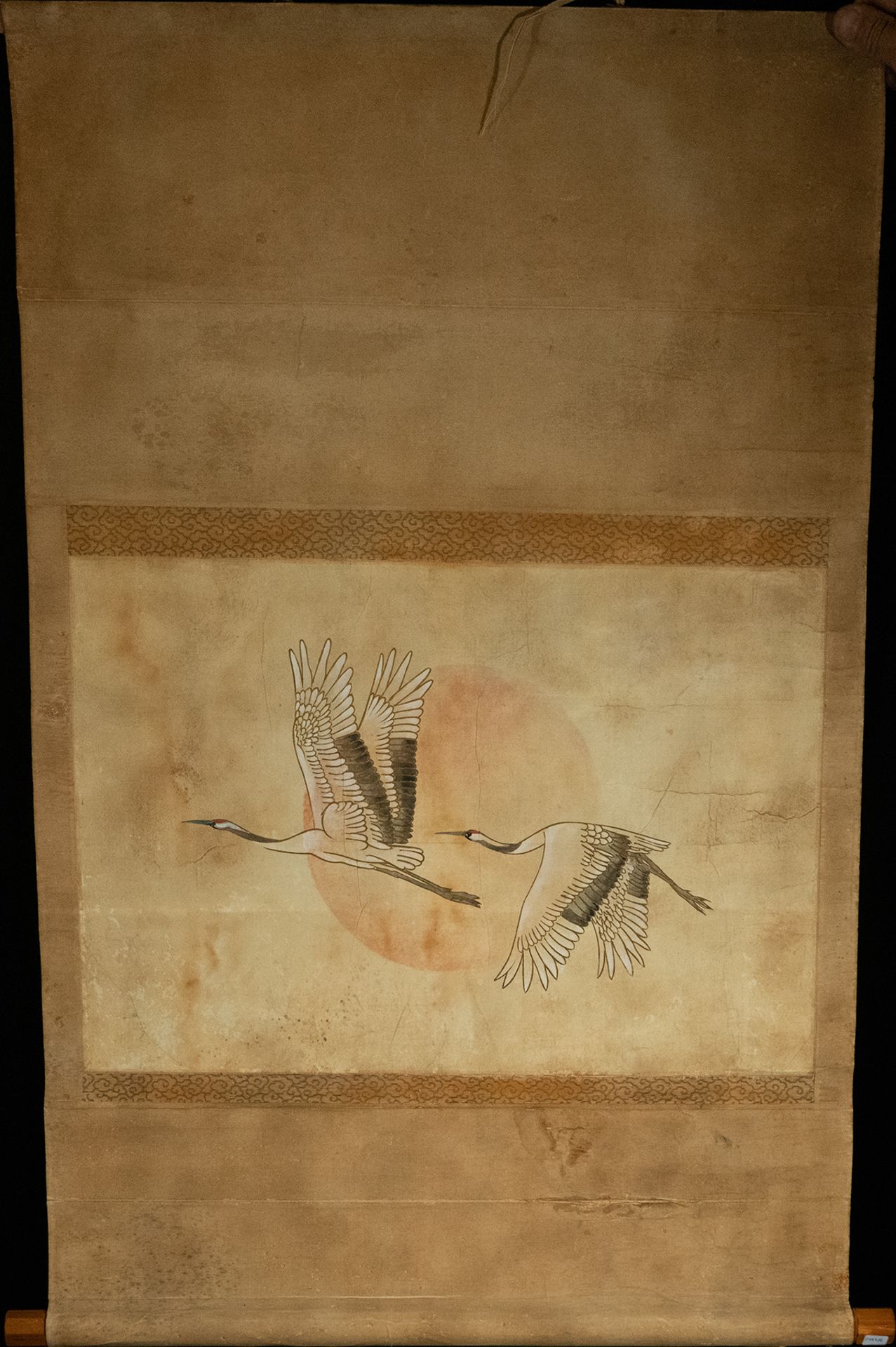 Foldout on Buddhist Temple Crane scroll, China, 19th century, sealed