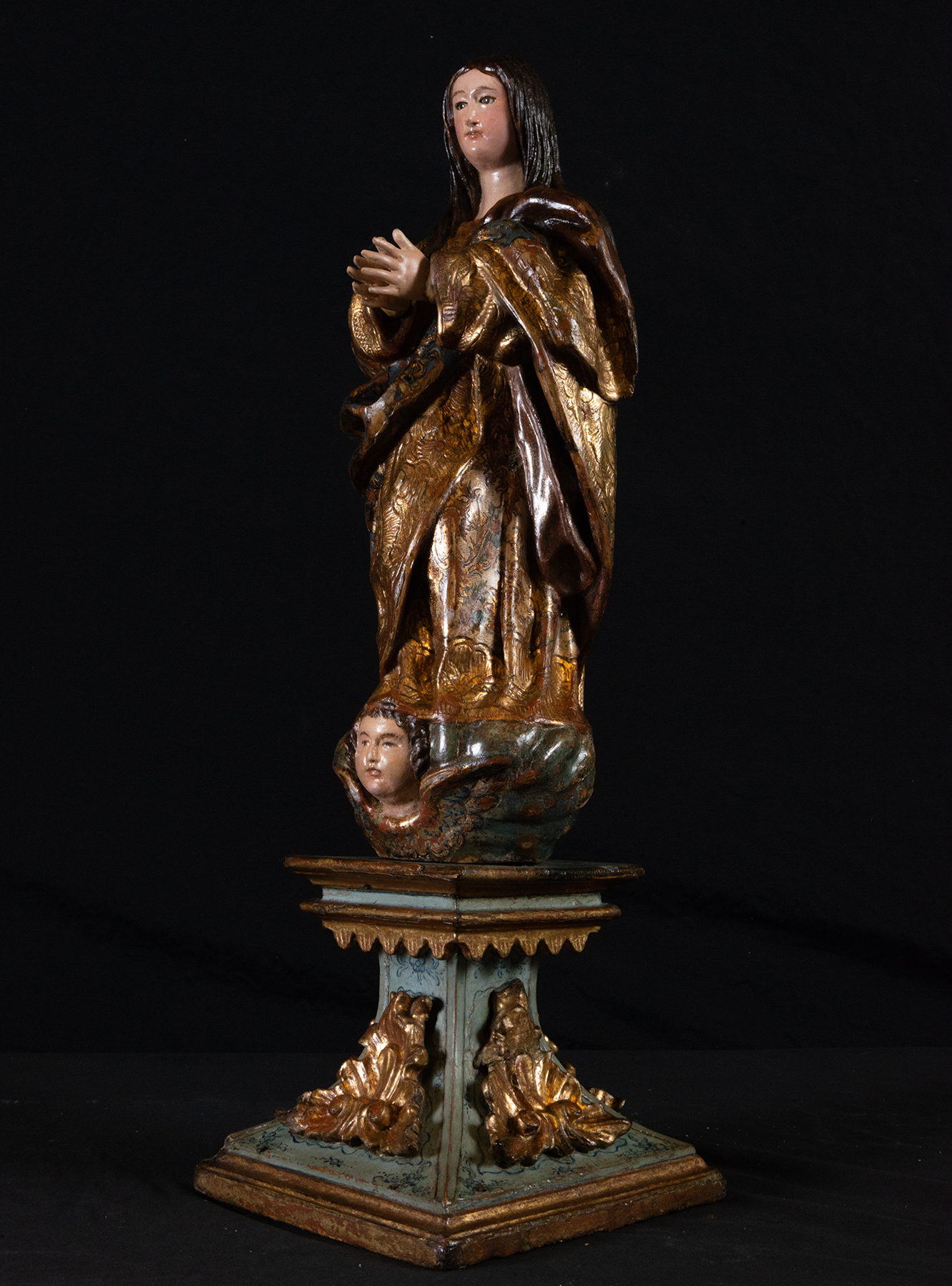 Immaculate Virgin of New Spain, 17th century Mexican colonial work, possibly Puebla - Image 3 of 6