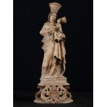 Madonna of Trapani, alabaster sculpture, 17th century Italian school