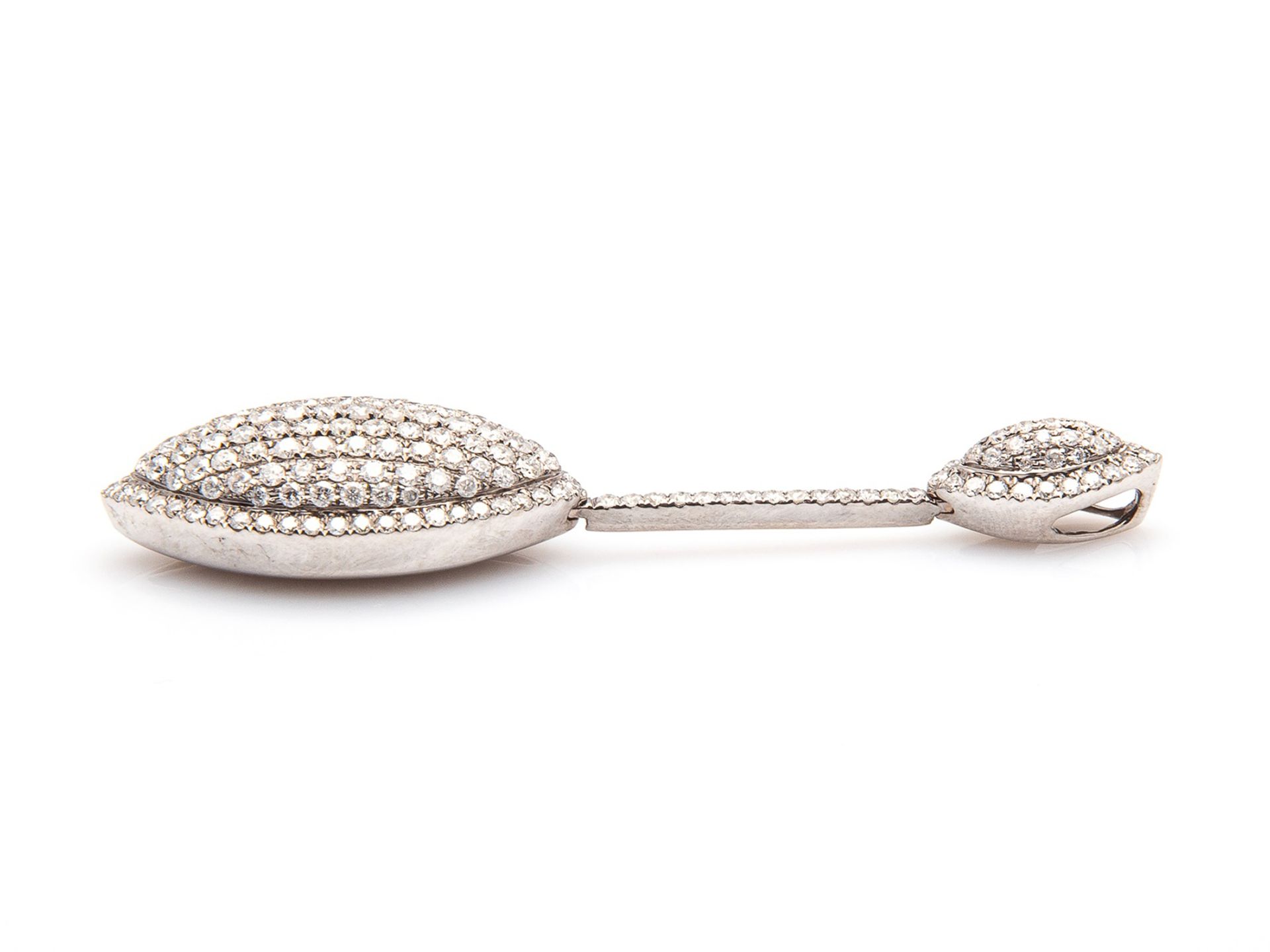 Distinguished pendant for Lady in 18k white gold with 3 ct of brilliant cut diamonds in total - Image 8 of 9