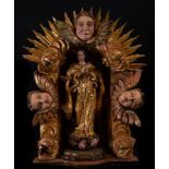 Altarpiece with Immaculate Virgin, Mexico, 18th century Mexican colonial school