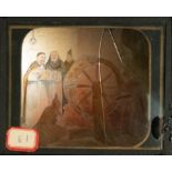 Rare Daguerreotype slide years 50-50 with scenes of the Spanish Inquisition (4 of 4)