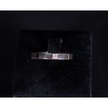 Important lady's Cartier ring, size 55, in 18k white gold