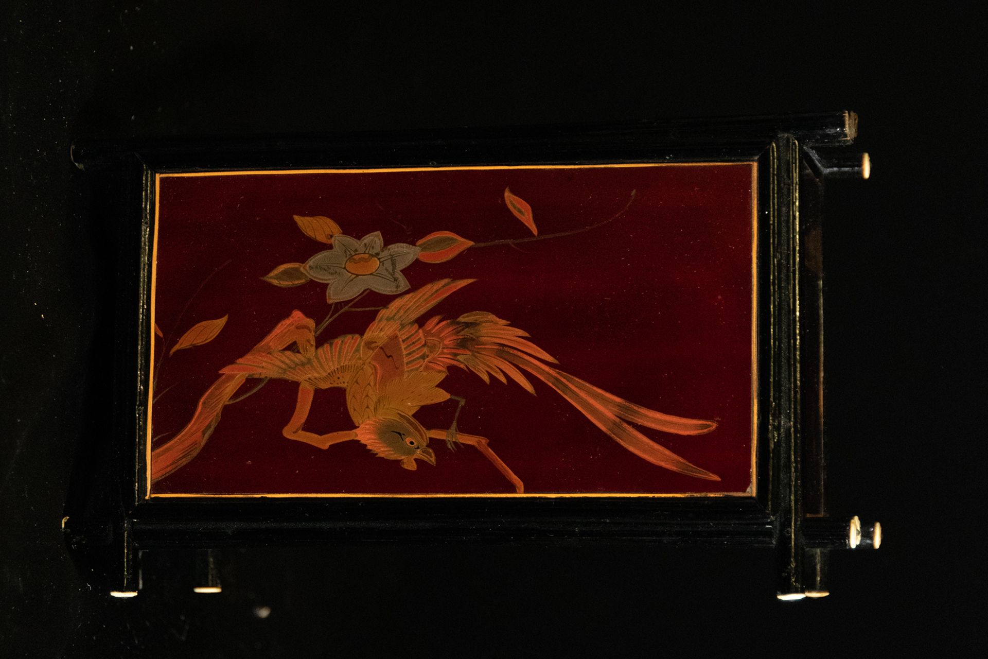Beautiful lacquer and gold filigree box with a Phoenix bird, Edo period, 19th century Japanese schoo - Bild 3 aus 3