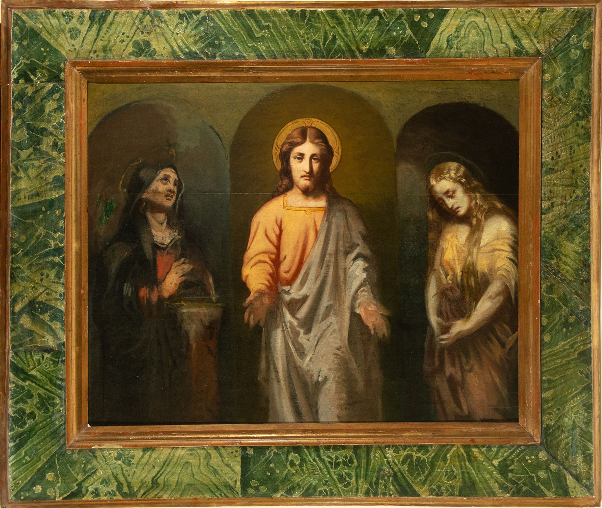 Pre-Raphaelite school, 19th century, Christ with Mary and Magdalene