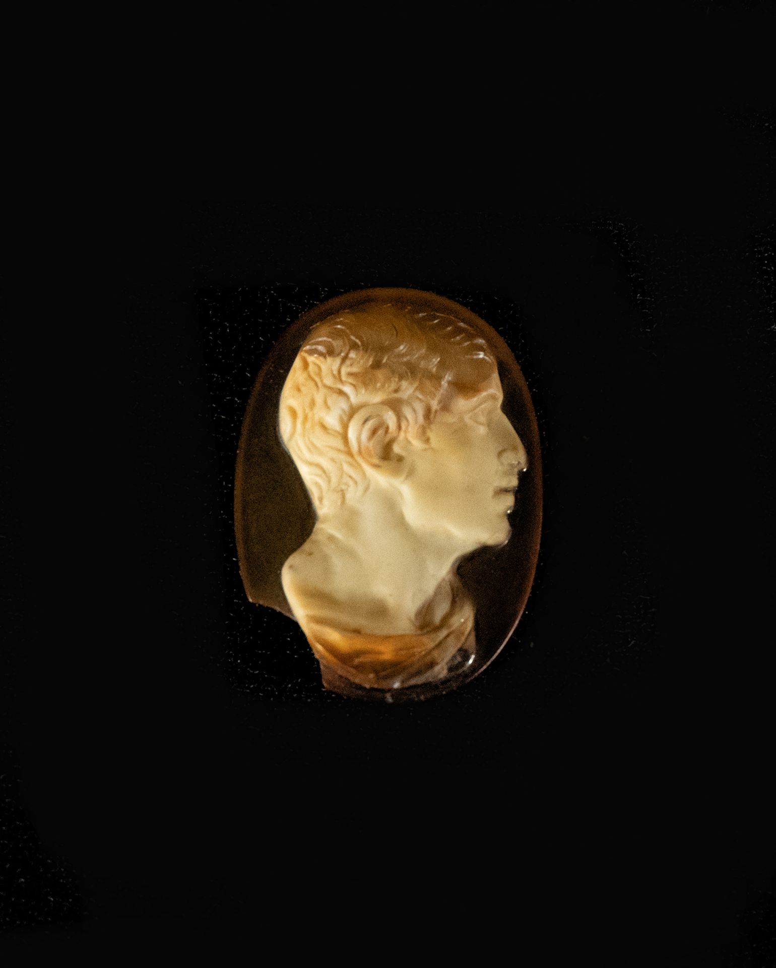 Rare Sardonyx cameo with a bust of a Roman Senator, possibly 18th century
