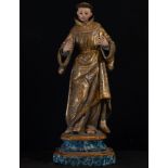 Large St Anthony in wood, New Spanish colonial work from the end of the 17th century
