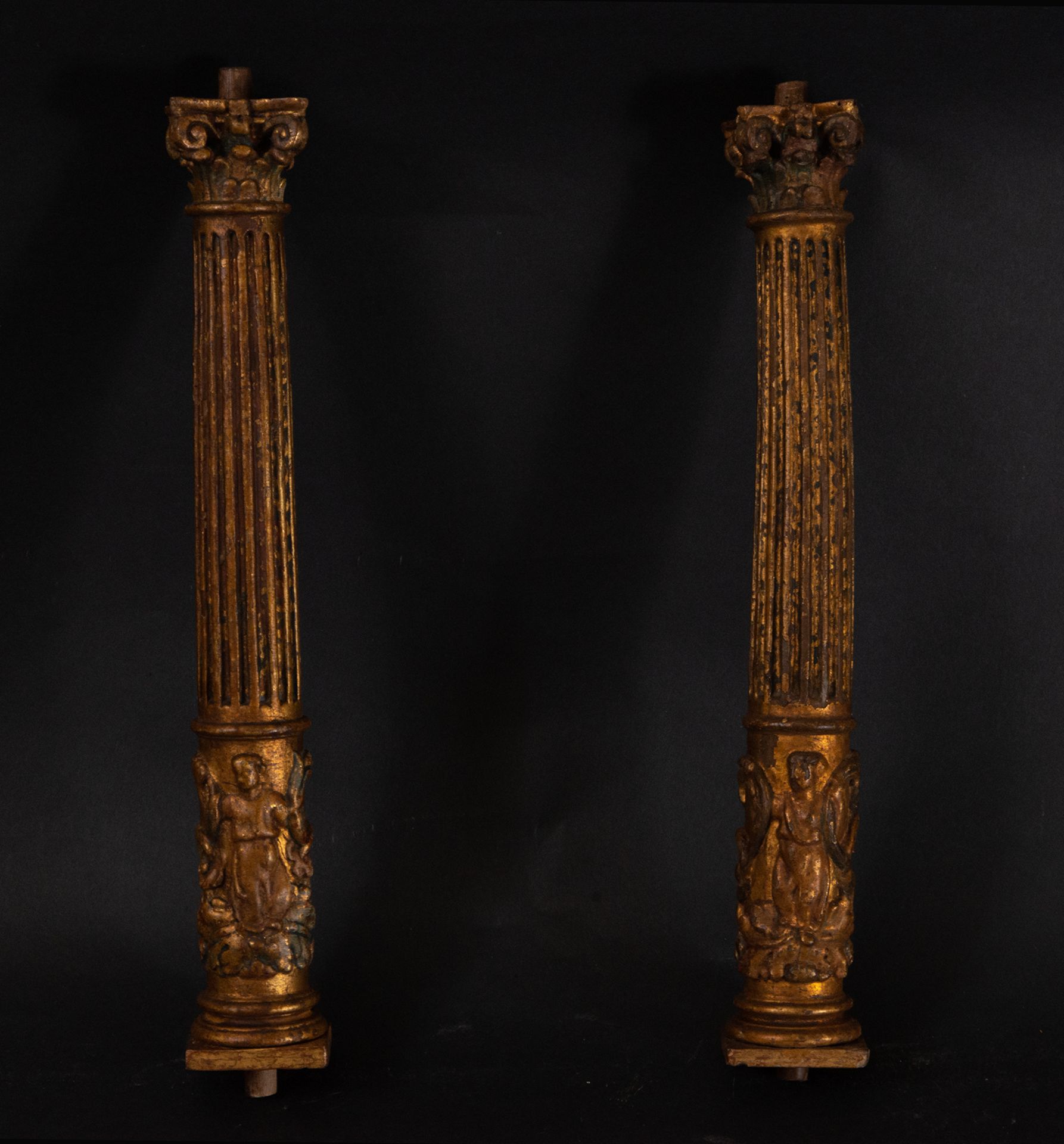 Pair of Italian Renaissance columns from the 16th century