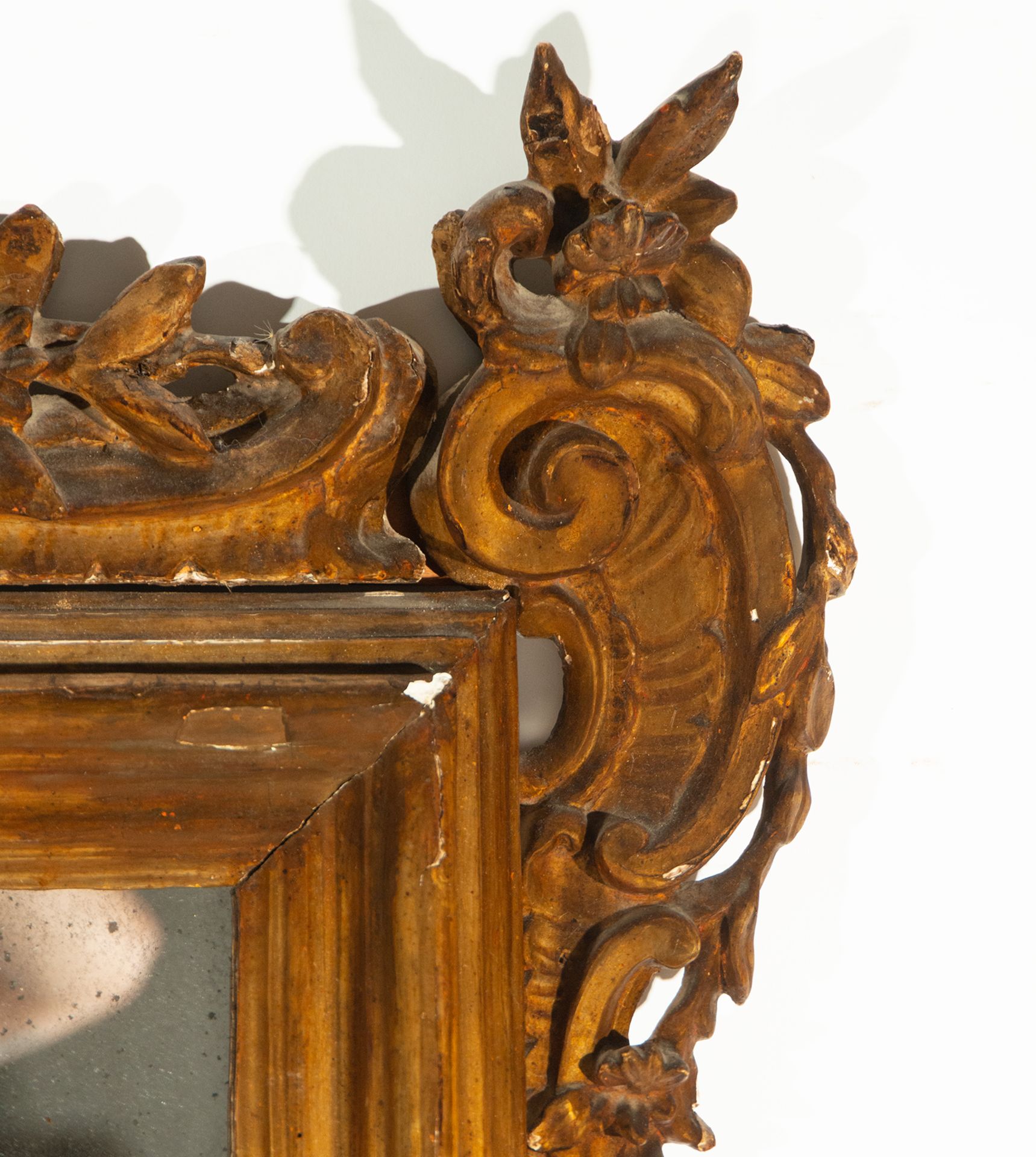 Cornucopia mirror from the 18th century, in carved and gilded wood - Image 3 of 5