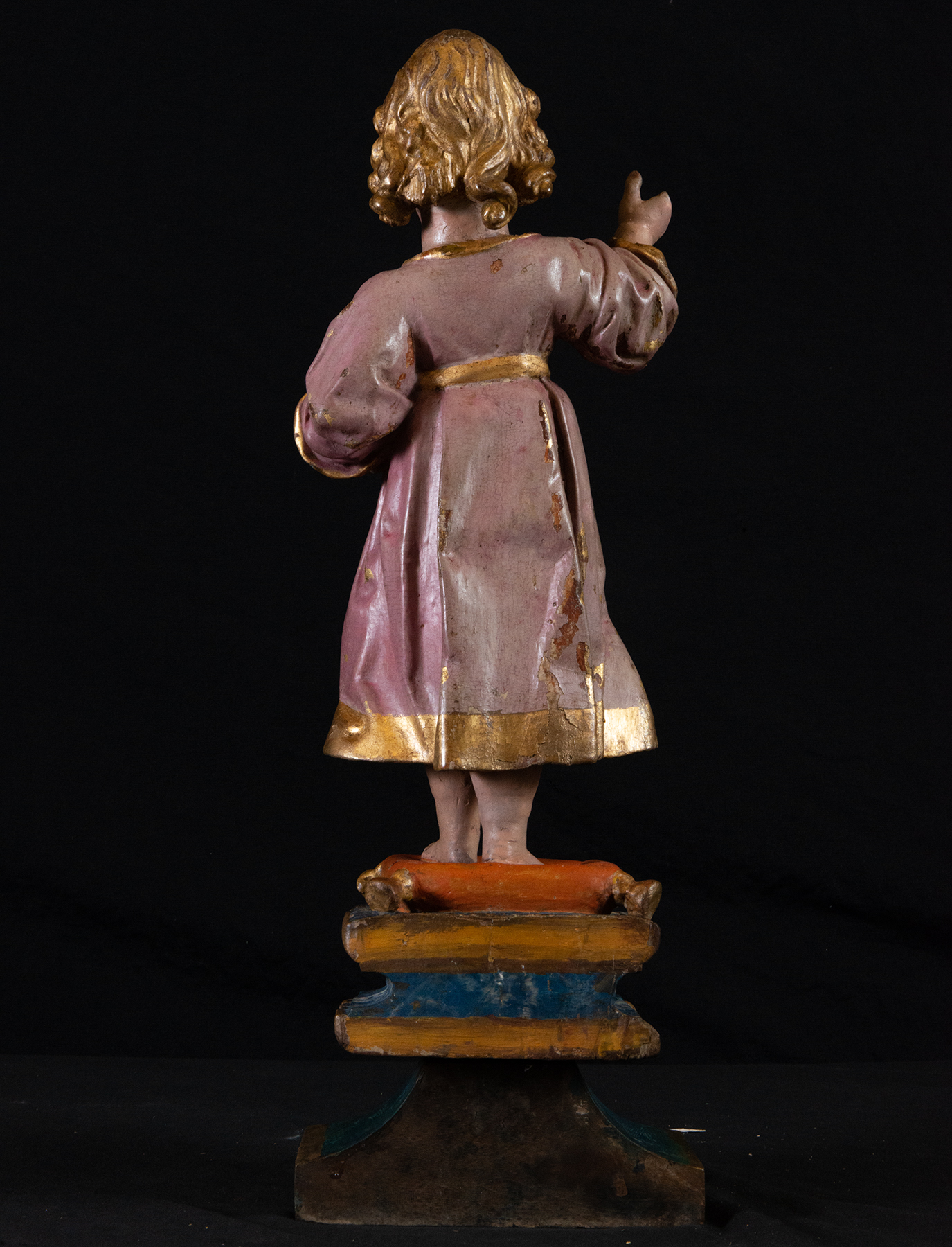Infant Jesus Salvator Mundi, New Spanish colonial work from the second half of the 17th century, Mex - Image 7 of 7