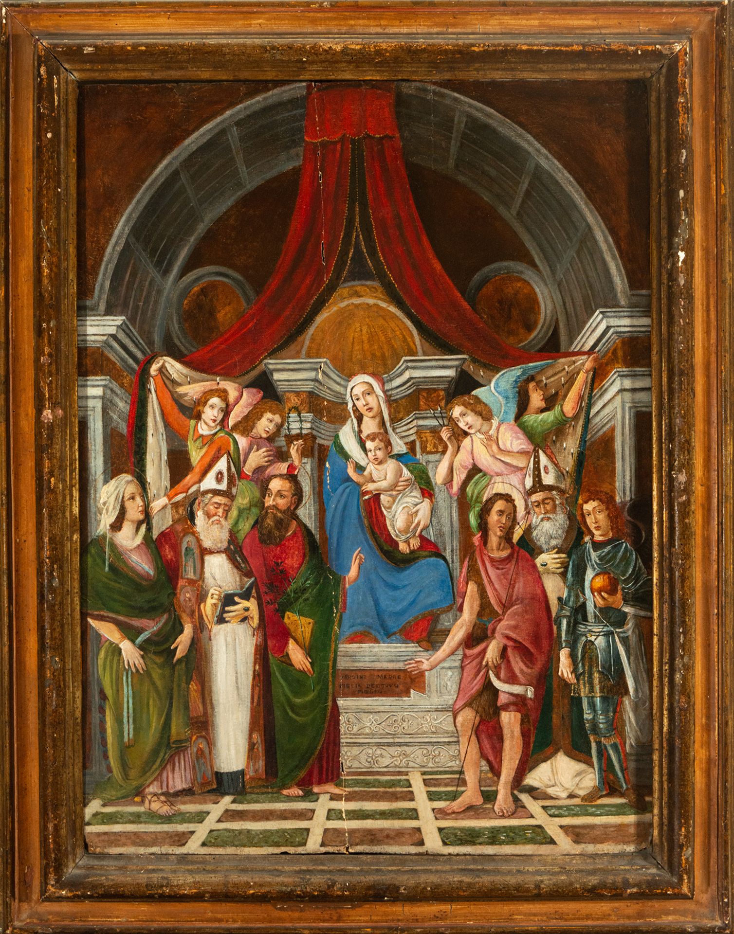 Follower of Botticcelli, Sacred Conversation, oil panel