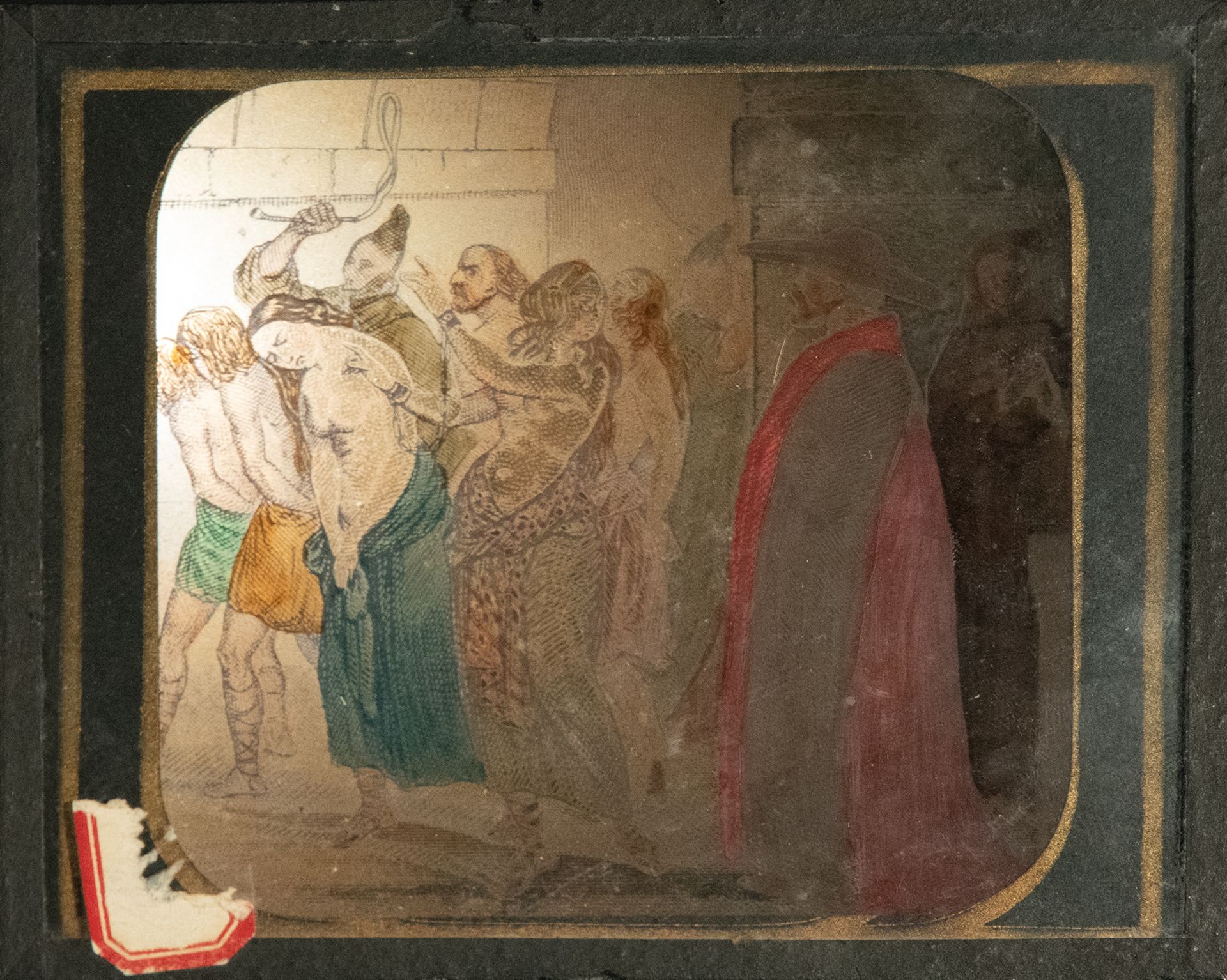 Rare Daguerreotype slide years 50-50 with scenes of the Spanish Inquisition (3 of 4)