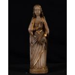 Mary Magdalene in Alabaster, following Flemish Gothic models, 19th century