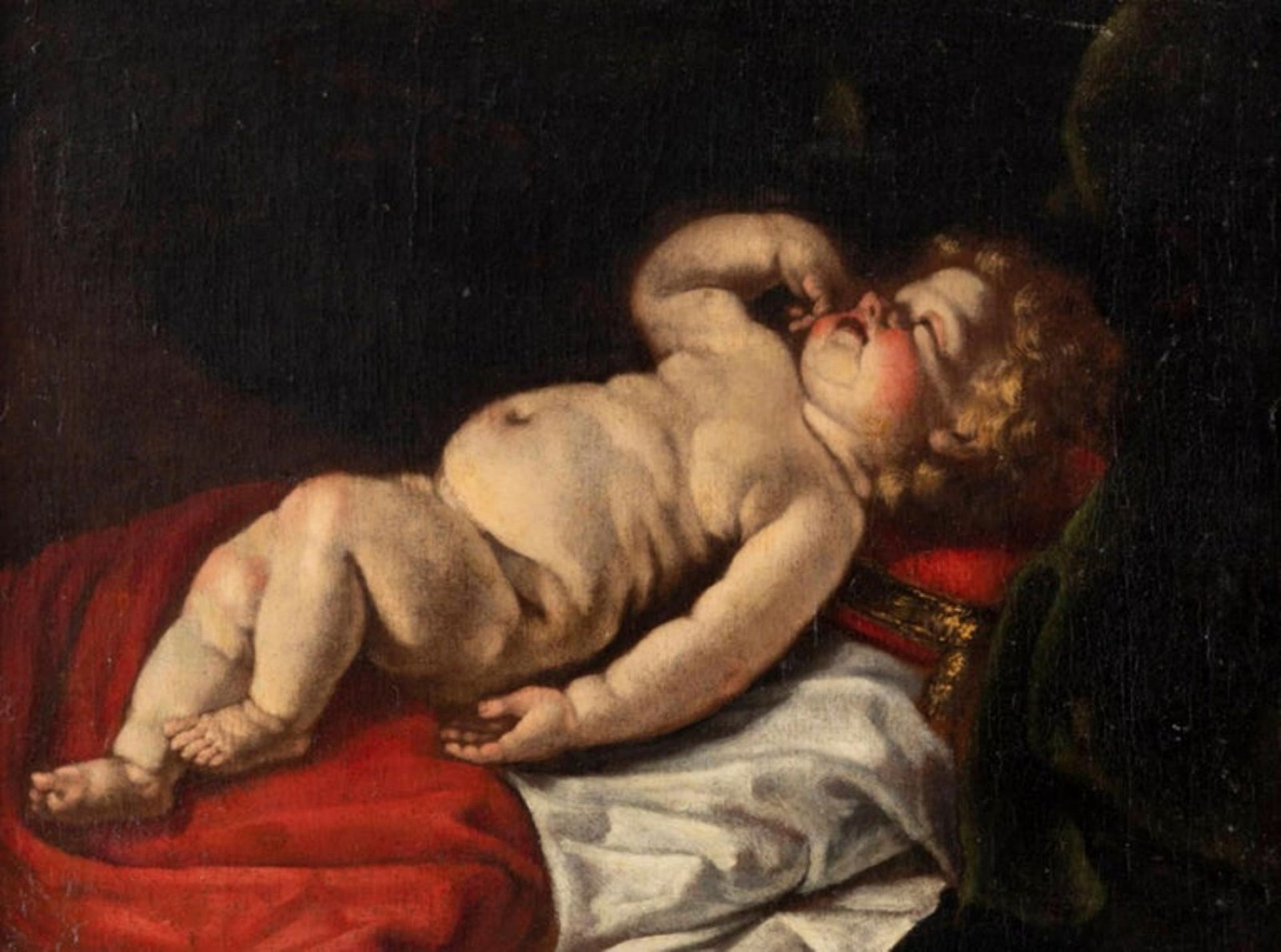 Luigi Miradori, Italy, around 1600 - around 1657 "Infant Jesus Asleep" 17th century - Image 2 of 3