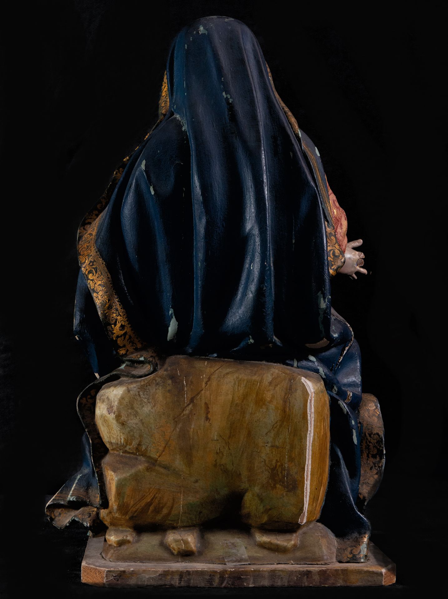 Important New Spanish colonial Dolorosa, 18th century Novohispanic colonial work - Image 5 of 5