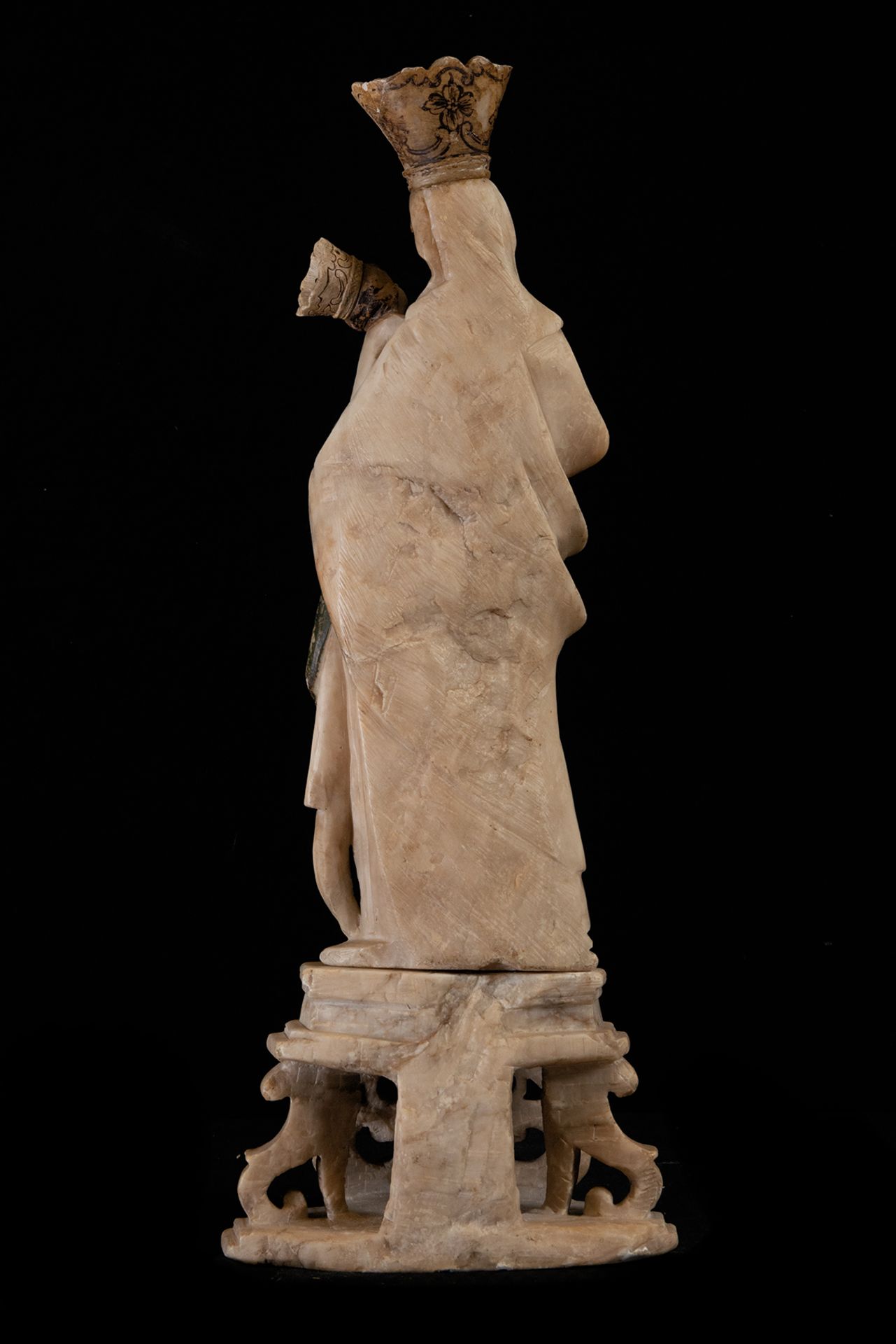 Madonna of Trapani, alabaster sculpture, 17th century Italian school - Image 5 of 5