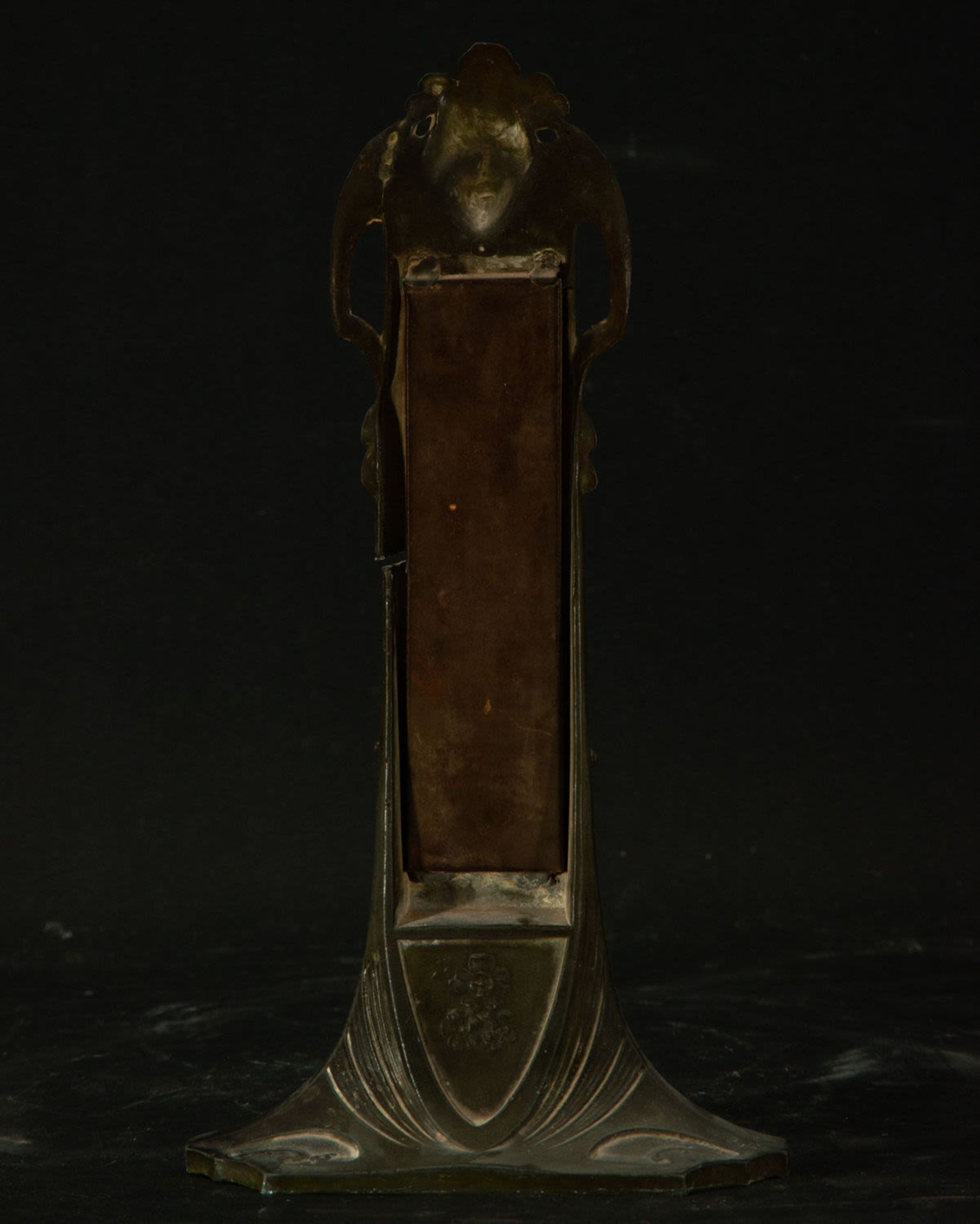 Bronze thermometer holder, 19th century French work - Image 3 of 3