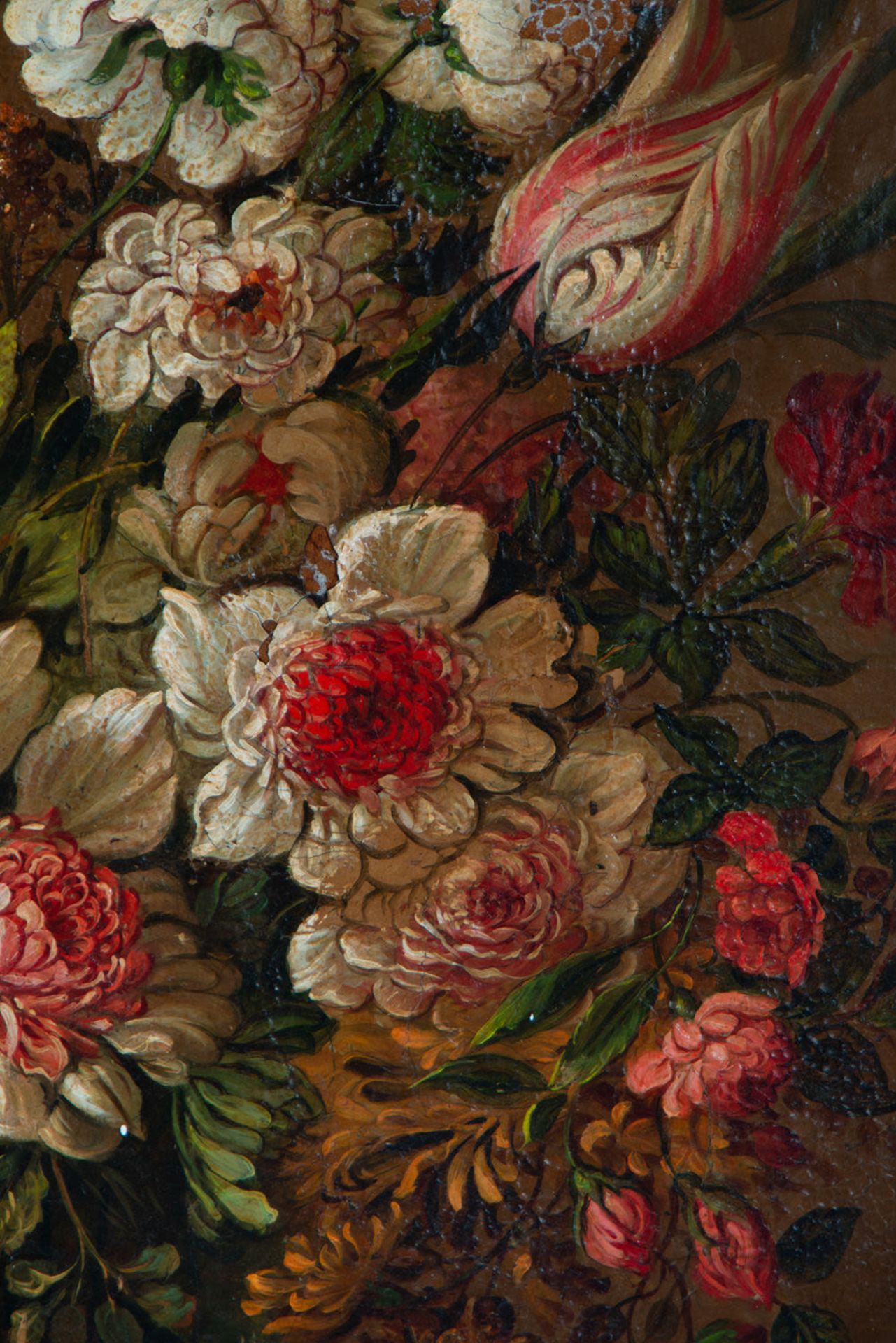 Pair of large still lifes of Flowers, Dutch school of the 17th - 18th century - Image 18 of 20