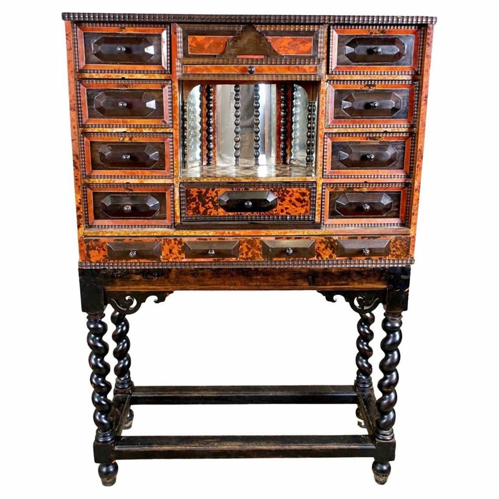 Dutch Cabinet in Tortoiseshell and Rosewood, 17th century - Image 2 of 5