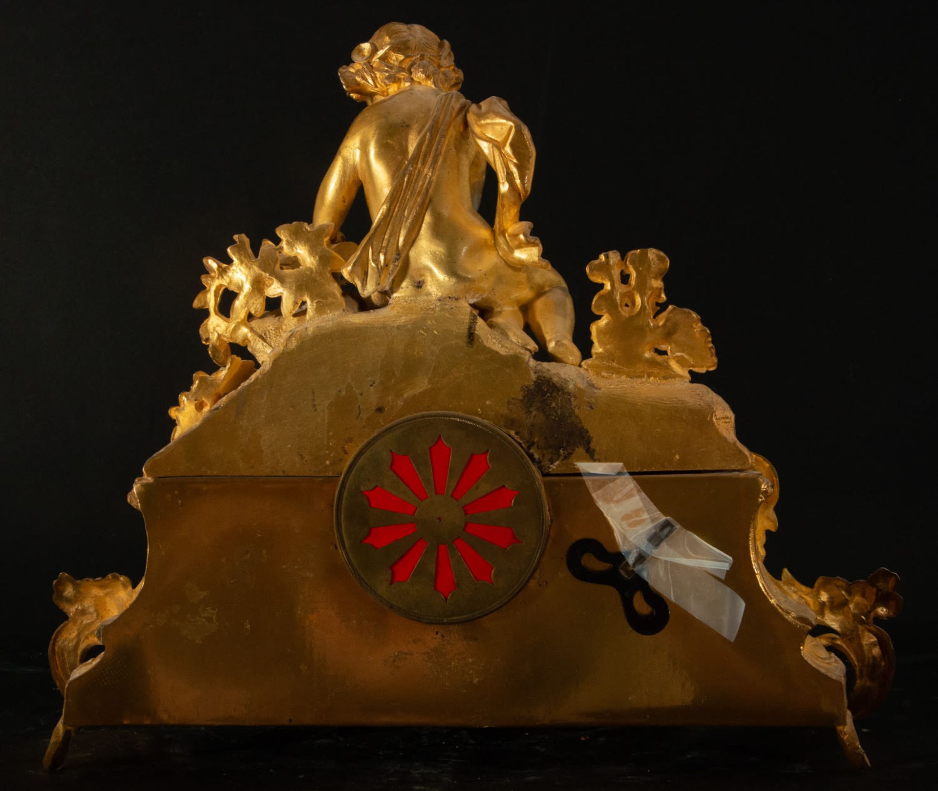 French Table Clock with Cherub, 19th century - Image 5 of 6