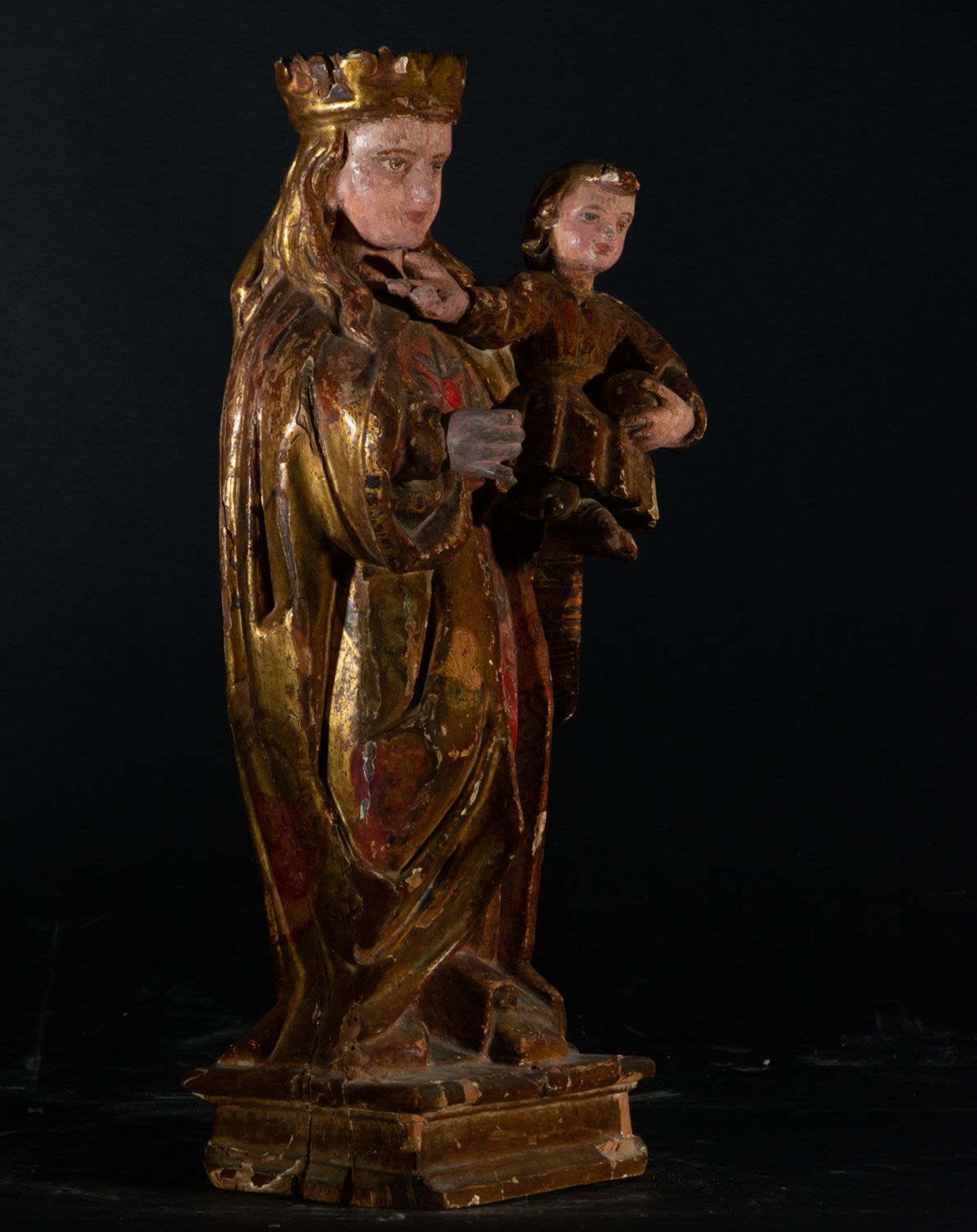 Crowned Virgin with Child, Castilian school of the 16th century - Image 3 of 6