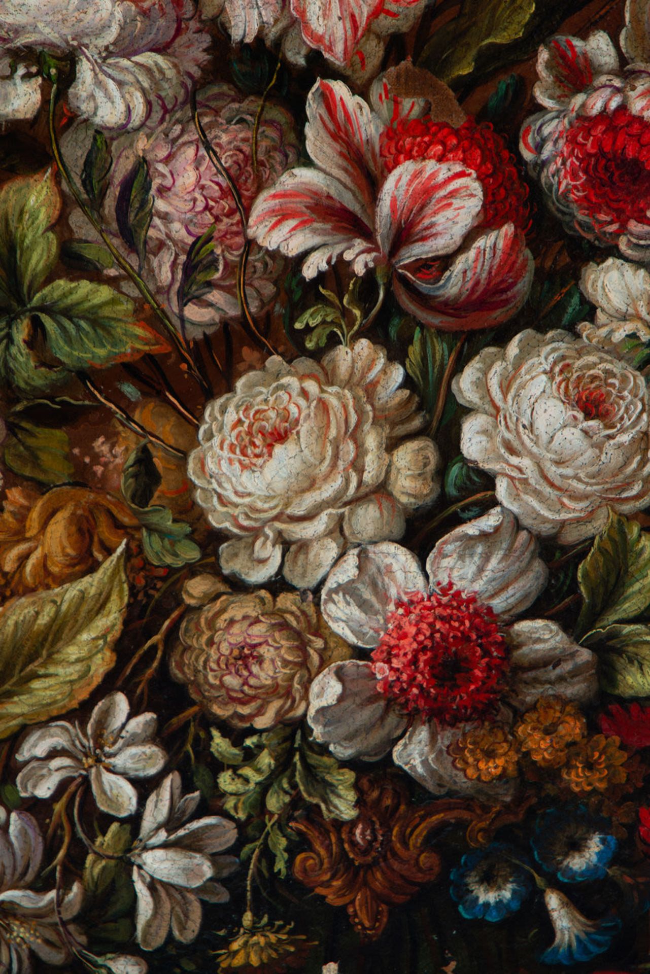 Pair of large still lifes of Flowers, Dutch school of the 17th - 18th century - Image 7 of 20