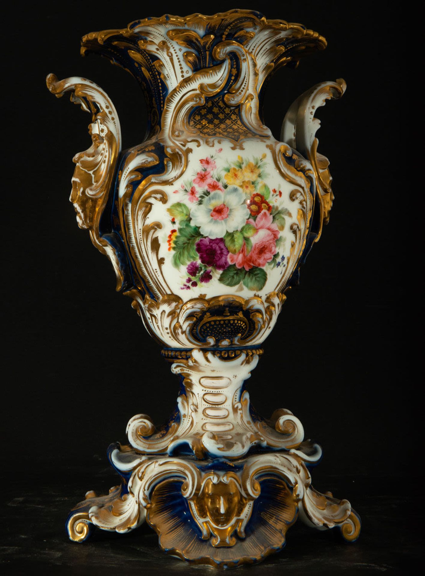 Important Pair of Porcelain Vases "Cobalt Blue of Sèvres", 19th century - Bild 9 aus 9
