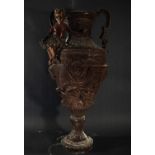 Large Patinated Bronze Jug with Putti, Florentine work from the 19th century