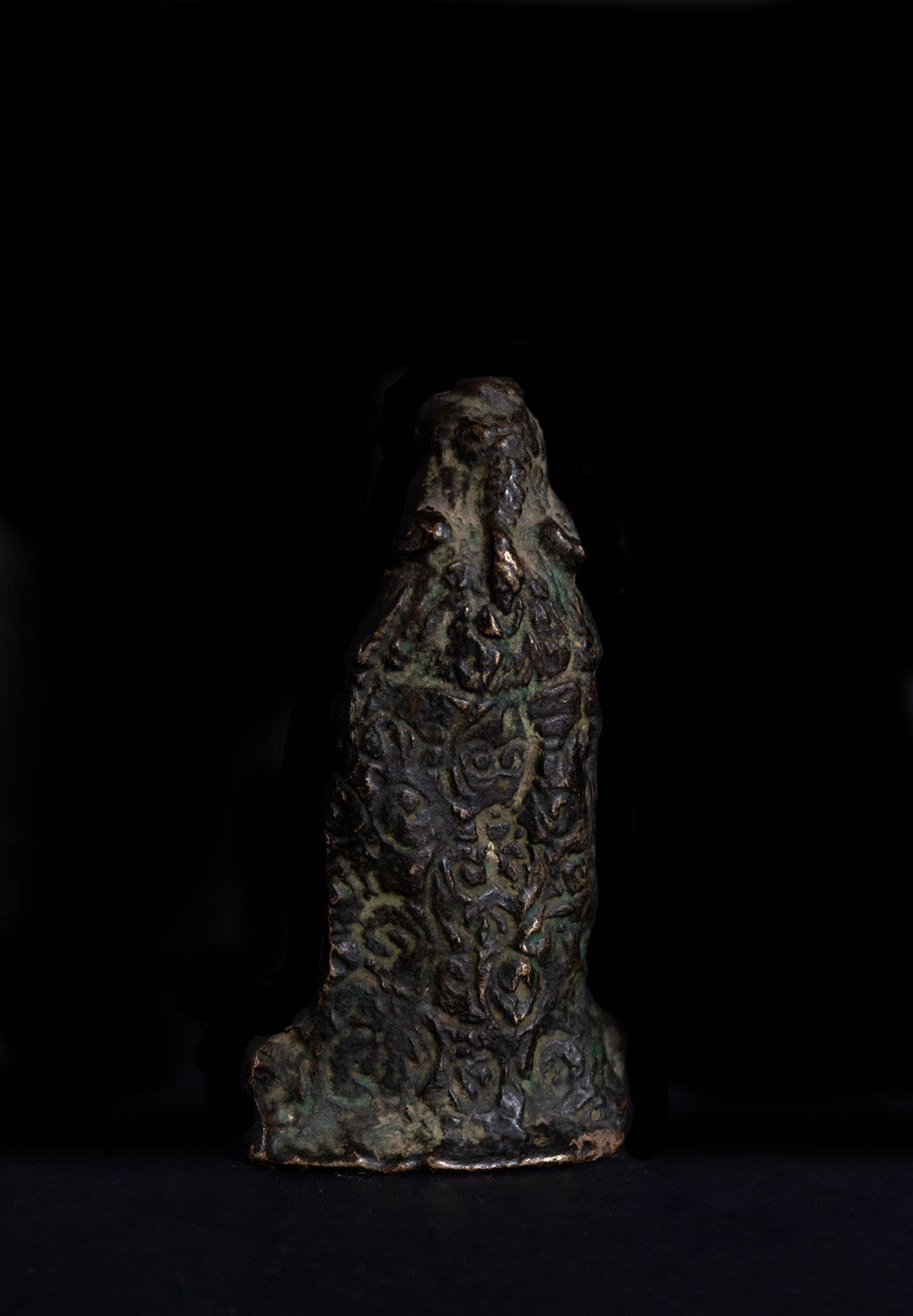 Druid or Chess figure in solid bronze, European Nordic or Celticor Viking school, possibly 14th - 15 - Image 4 of 4