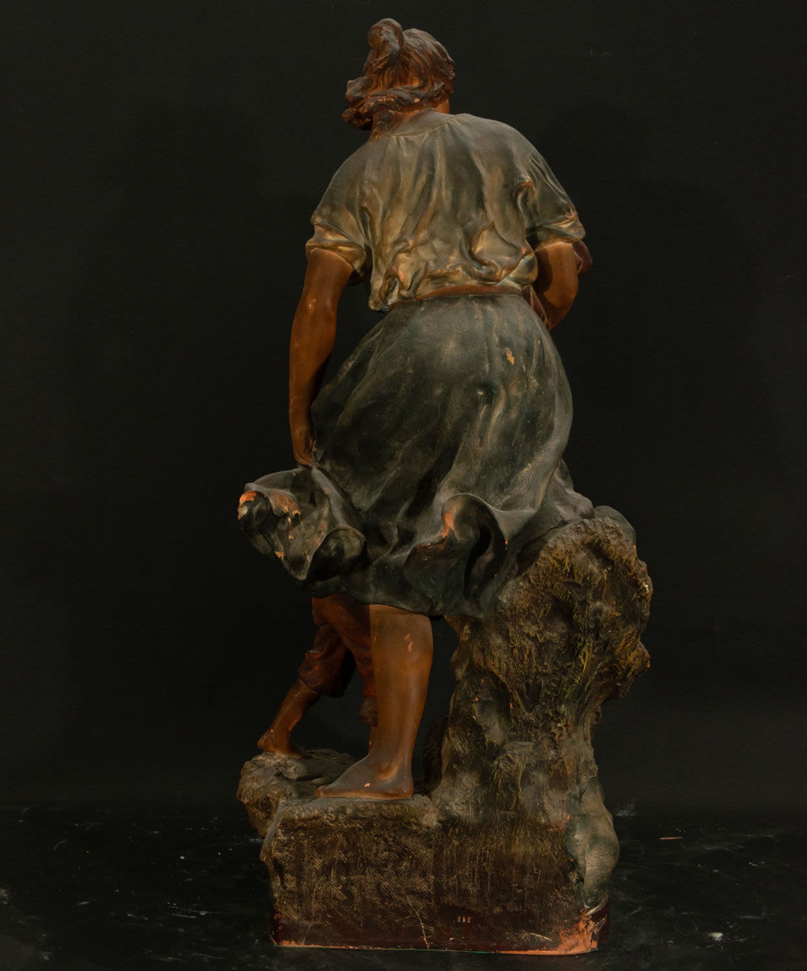 Mother with Child, polychrome terracotta, 19th century Italian school - Image 4 of 4