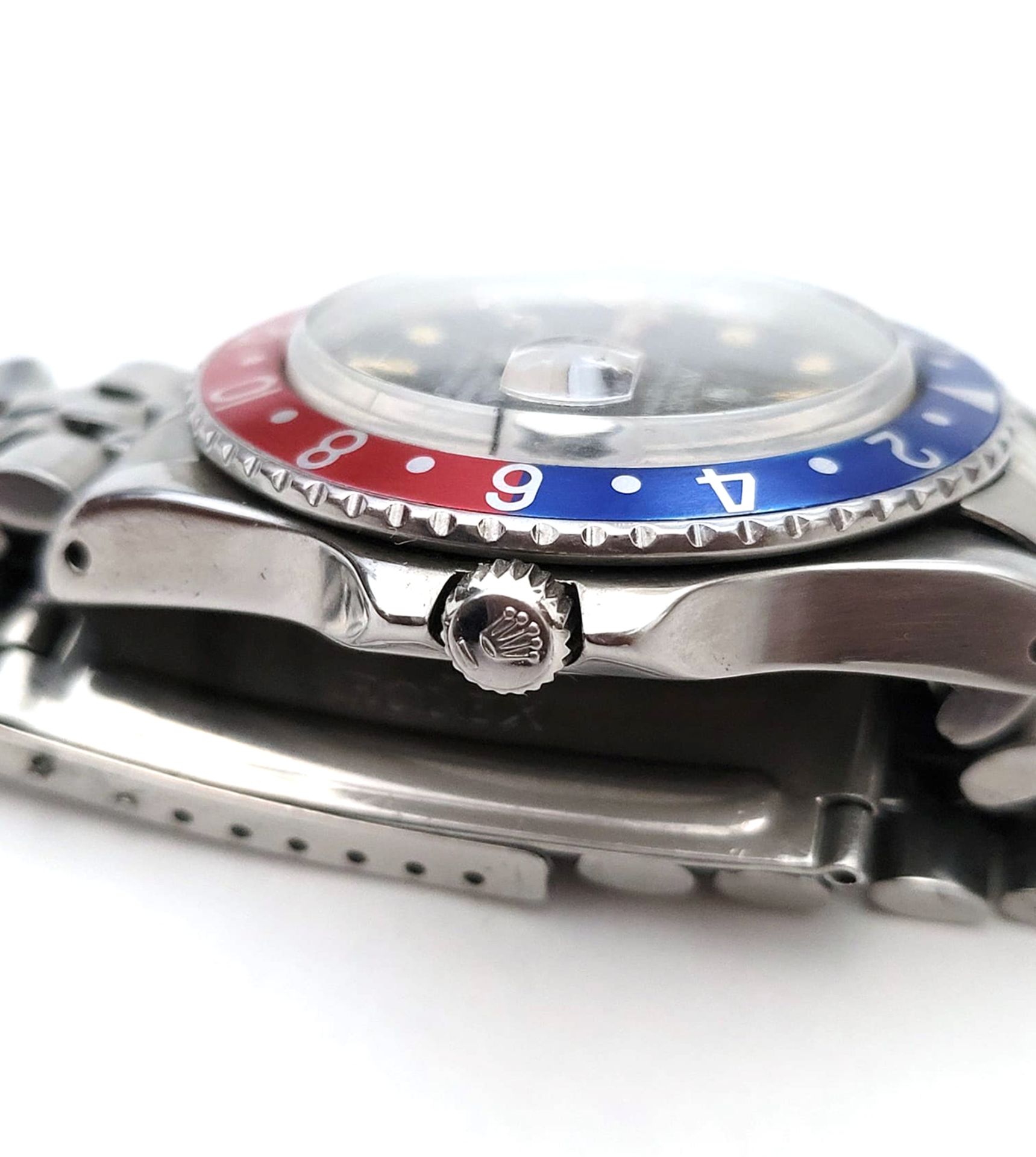 Exceptional Vintage Rolex GMT Mark II with "Pepsi" bezel and Jubilee bracelet, year 1964, in steel - Image 4 of 11