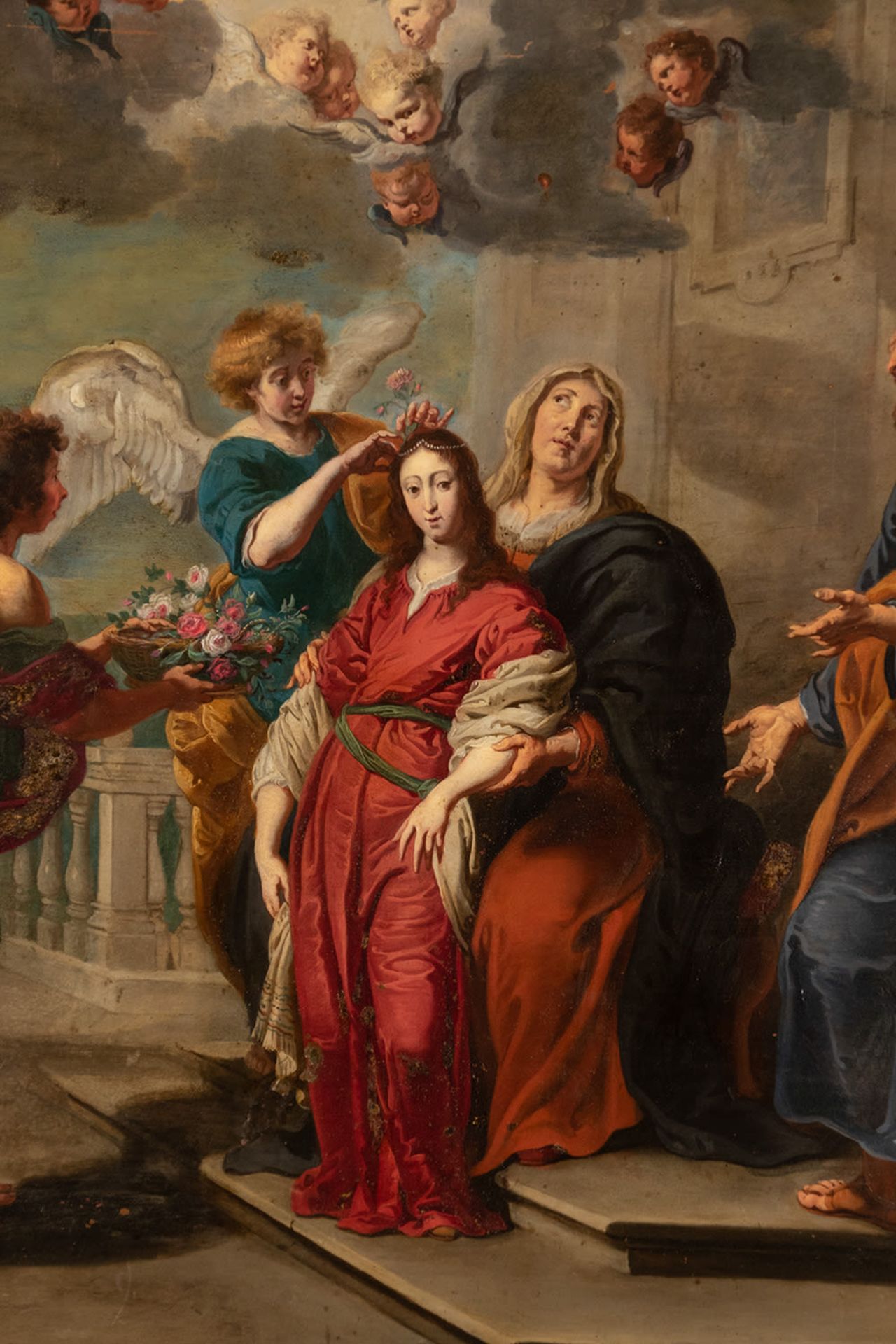Coronation of the Virgin, circle of Peter Paul Rubens, Flemish school of the 17th C - Bild 4 aus 7