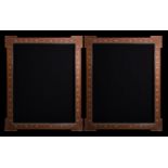 Pair of Large Spanish Orientalist Frames in Marquetry and Bone Inlay, work from Granada from the 19t