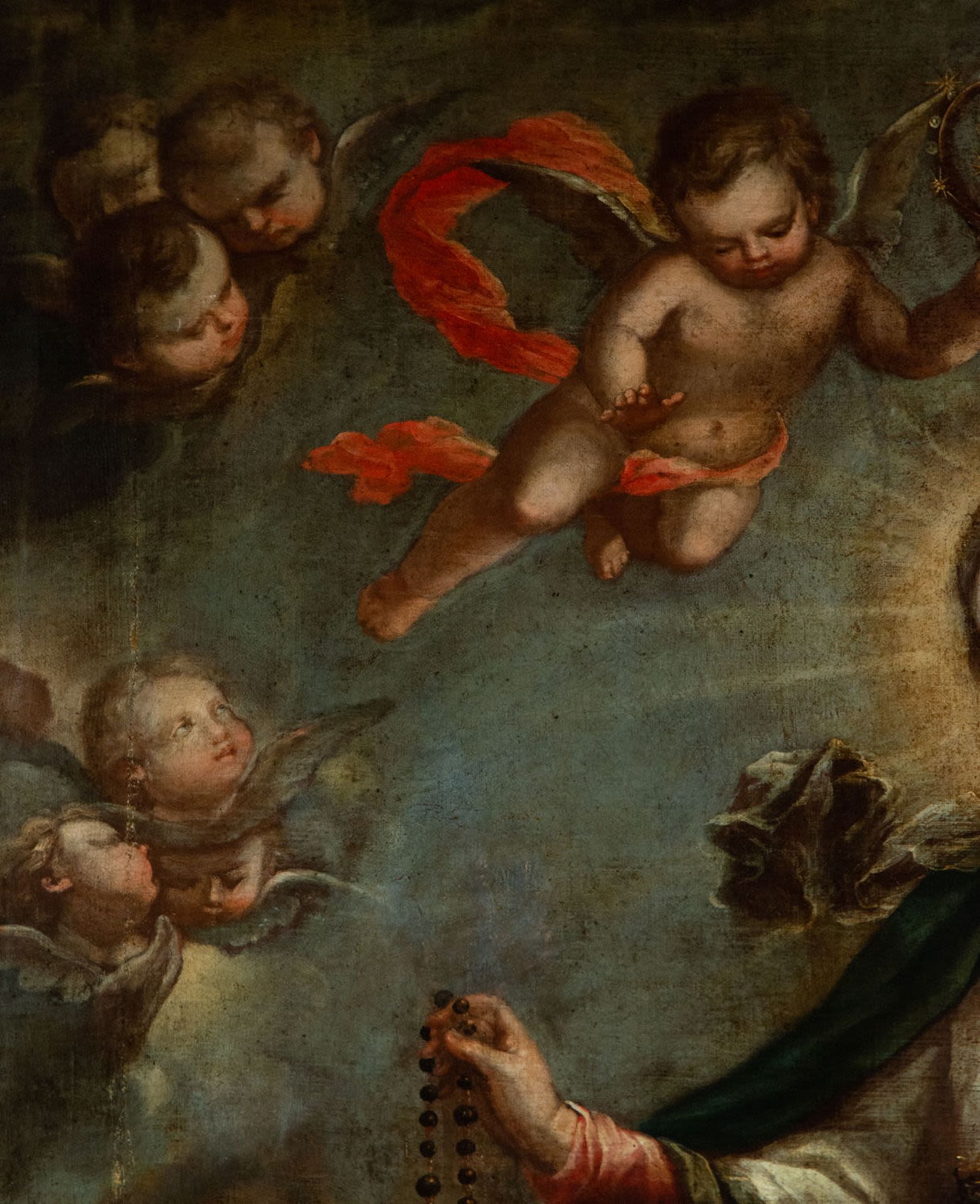 Exceptional Virgin of the Rosary, in the manner of Juan de Espinal, Sevillian school of the 18th cen - Image 3 of 10
