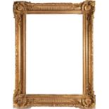 Important French Louis XVI frame, in wood and molding gilded with gold leaf, end of the 18th century