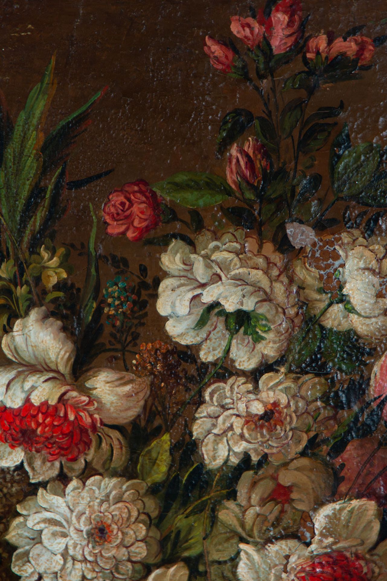 Pair of large still lifes of Flowers, Dutch school of the 17th - 18th century - Image 16 of 20