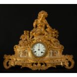 French Table Clock with Cherub, 19th century