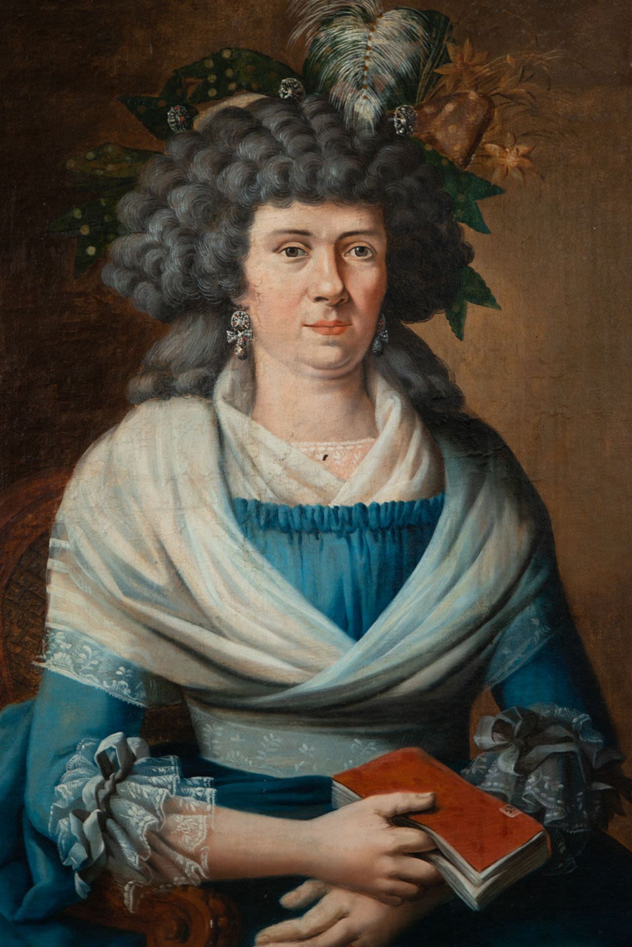 Portrait of Baroness de Baré Comogne, 18th century French school - Bild 2 aus 6