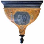 Italian shelf with effigy of emperor, Neoclassical style, 19th century