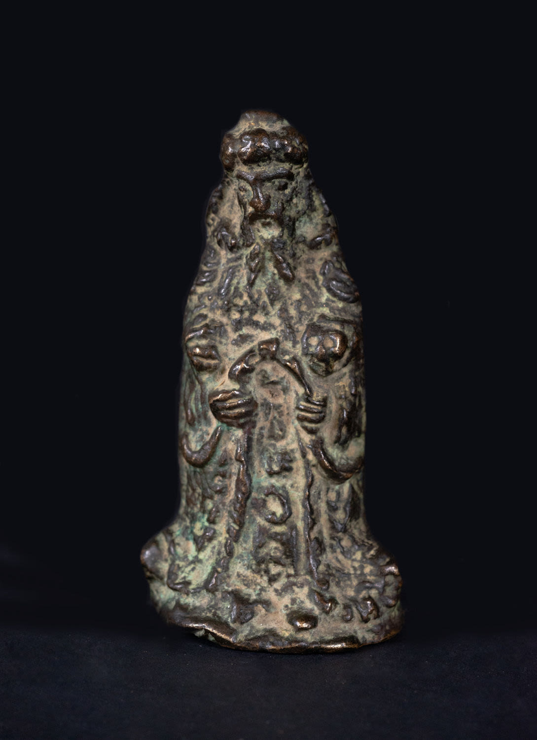 Druid or Chess figure in solid bronze, European Nordic or Celticor Viking school, possibly 14th - 15