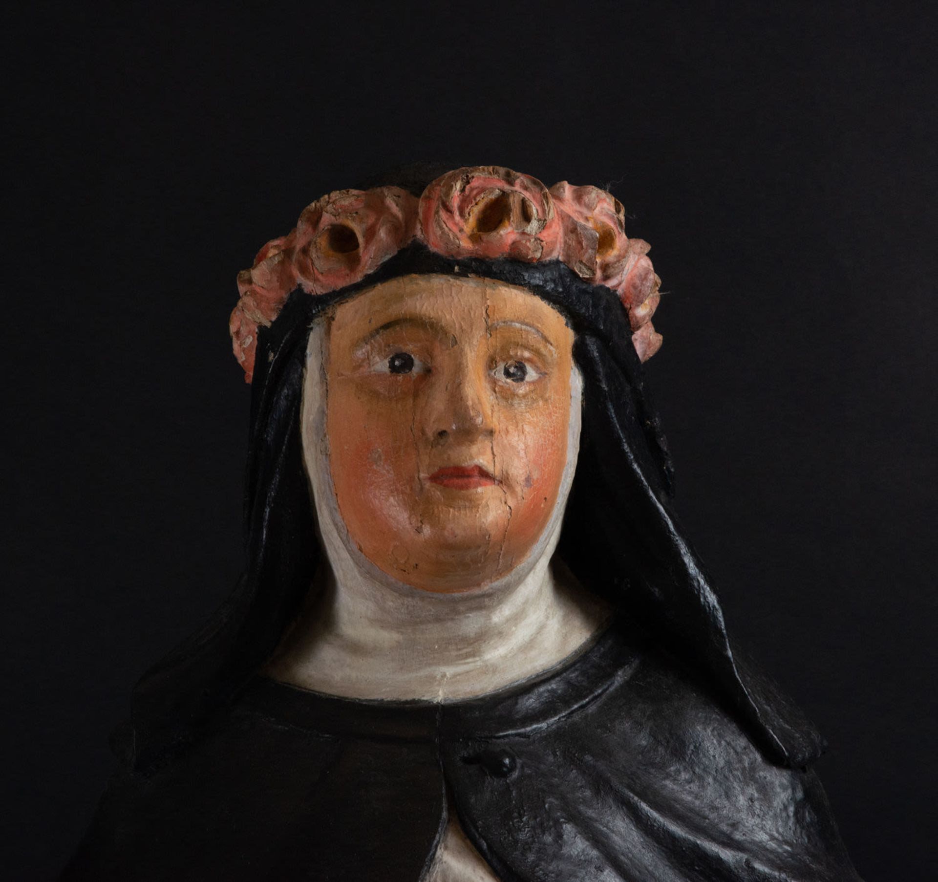 Great Sainte Rosa de Lima, colonial sculpture, Viceregal work of the 18th century - Image 2 of 5