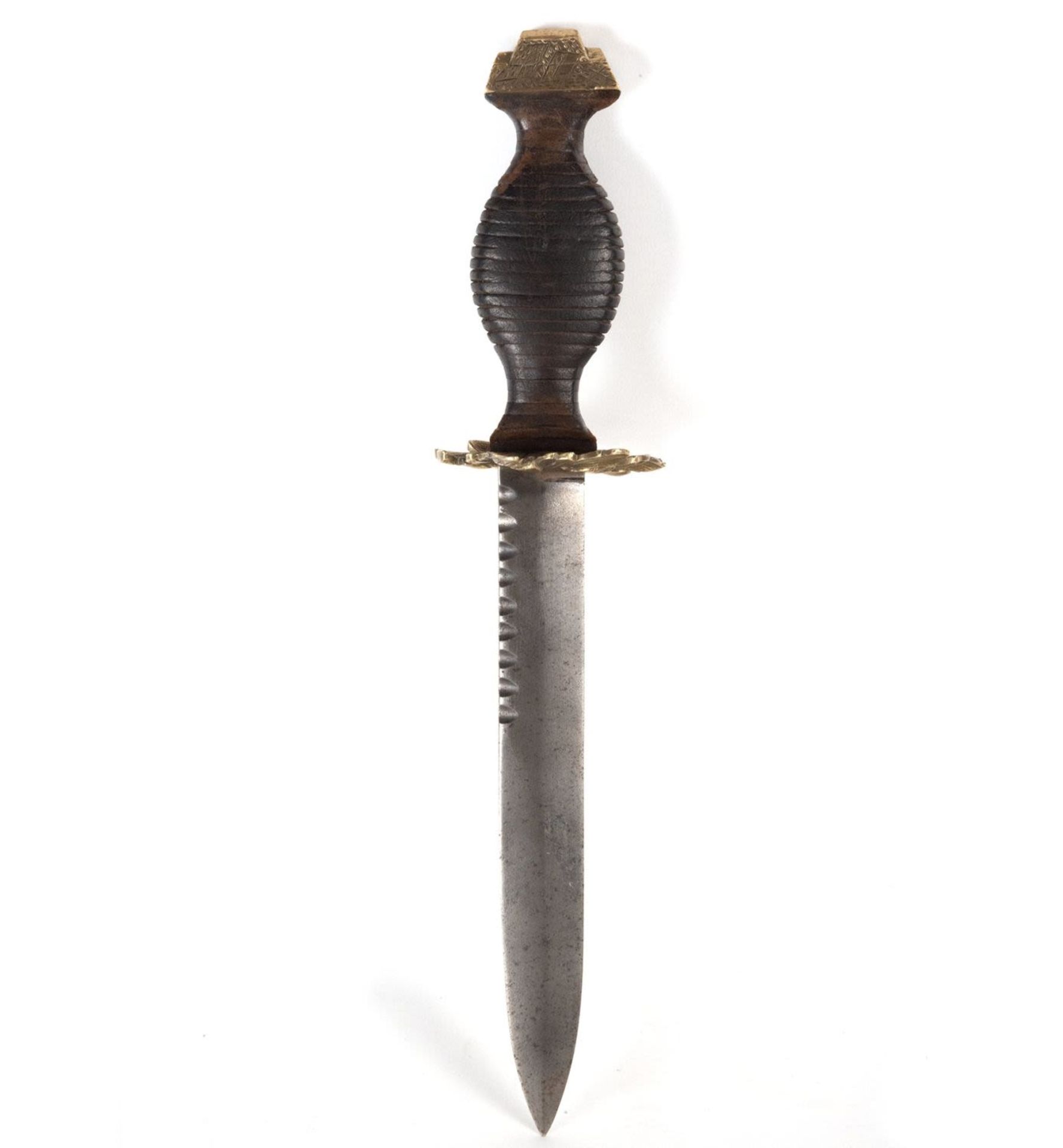 Oriental dagger with handle in Bronze and Wood, 18th century - Image 2 of 4