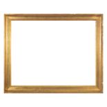 Cane frame in smooth pine wood gilded with gold leaf, 19th century