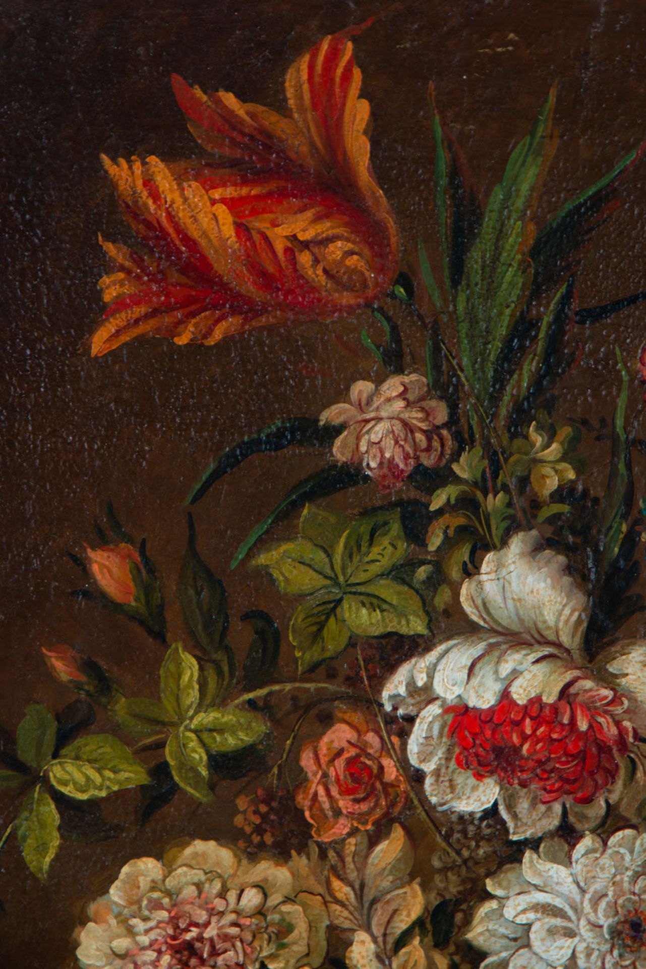 Pair of large still lifes of Flowers, Dutch school of the 17th - 18th century - Image 15 of 20