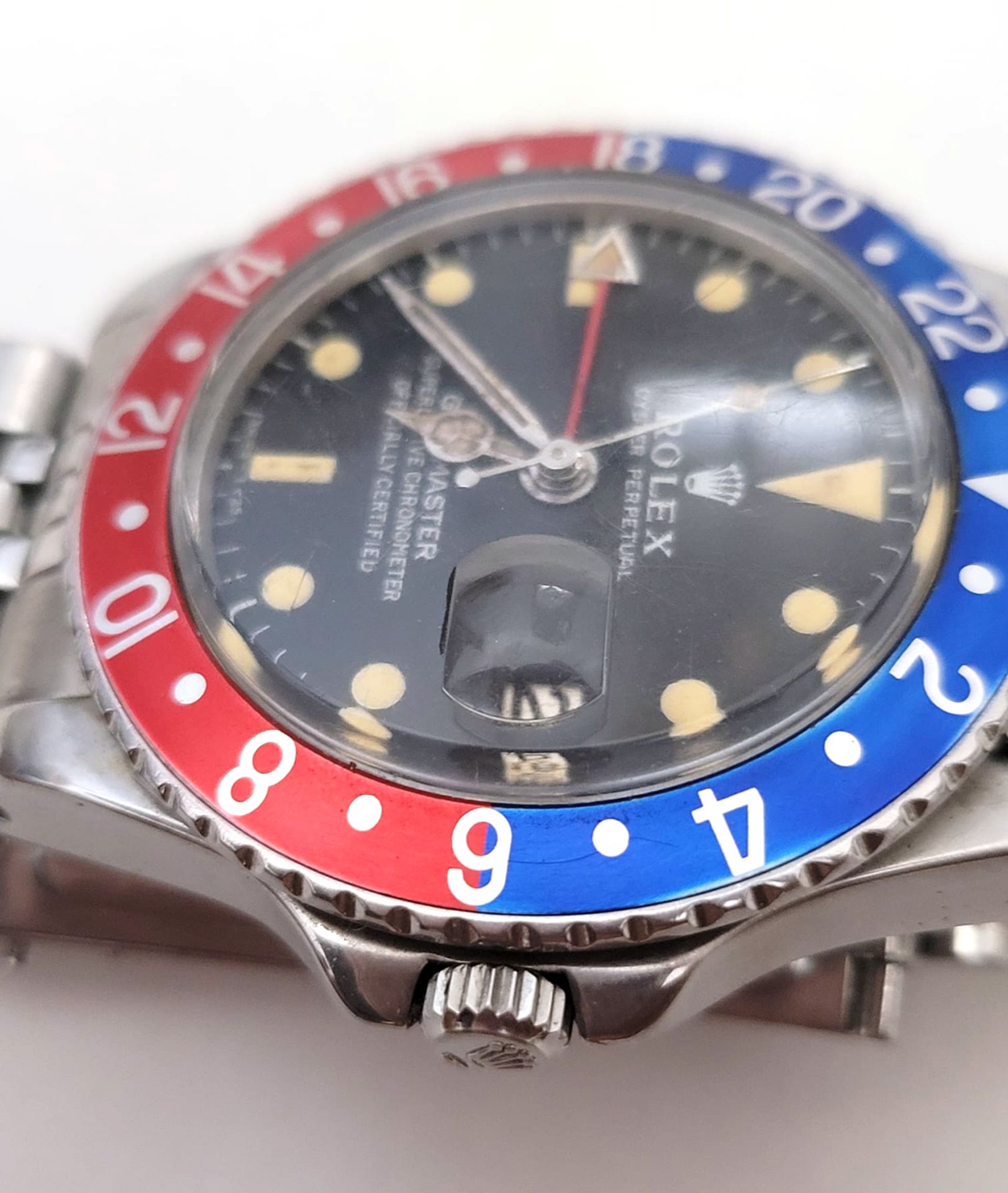 Exceptional Vintage Rolex GMT Mark II with "Pepsi" bezel and Jubilee bracelet, year 1964, in steel - Image 3 of 11