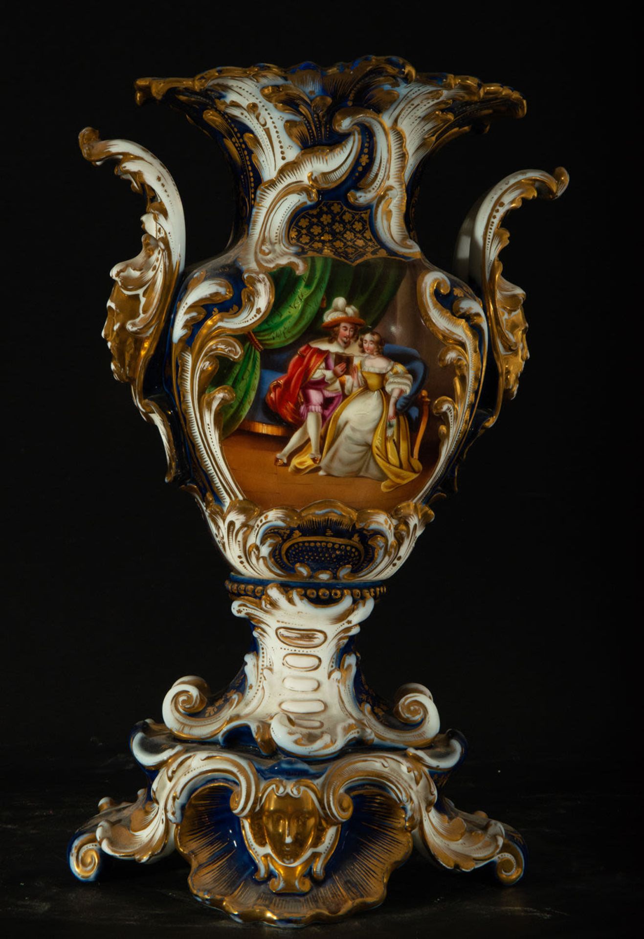 Important Pair of Porcelain Vases "Cobalt Blue of Sèvres", 19th century - Bild 6 aus 9