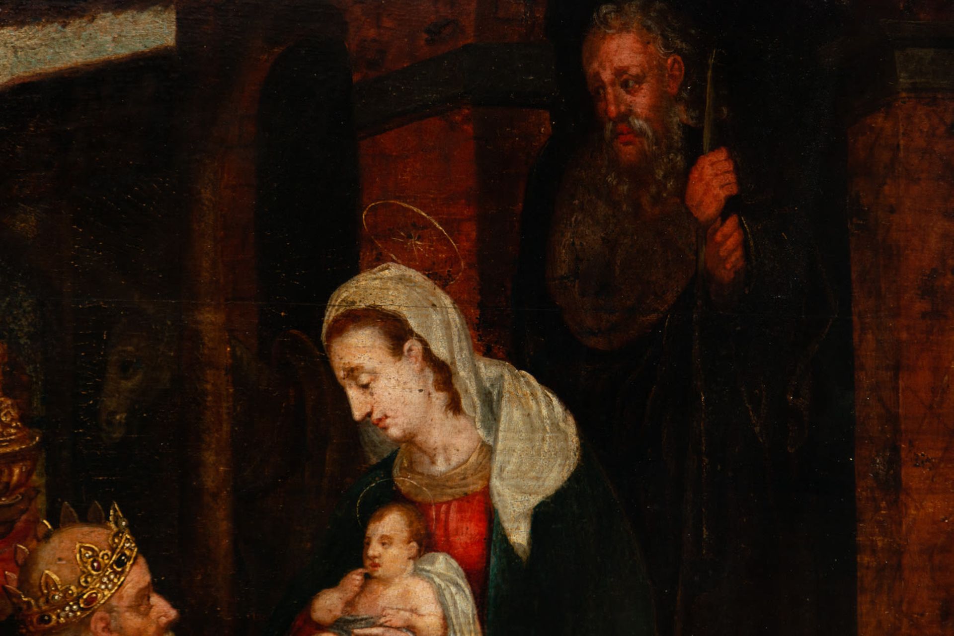 Adoration of the Magi, Flemish school of the 16th century - Image 4 of 5
