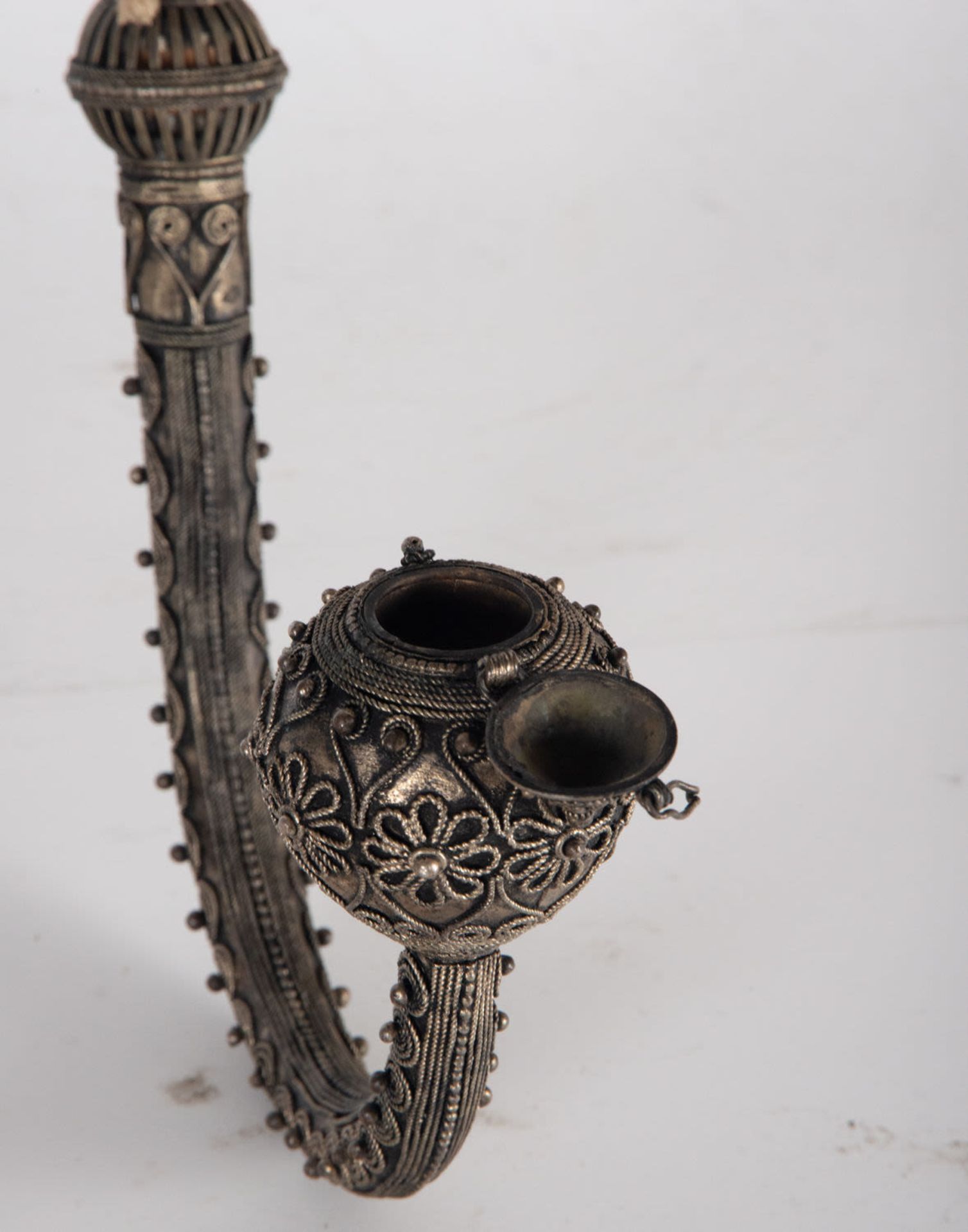 Indonesian Ceremonial Silver Pipe, 19th Century - Image 2 of 8